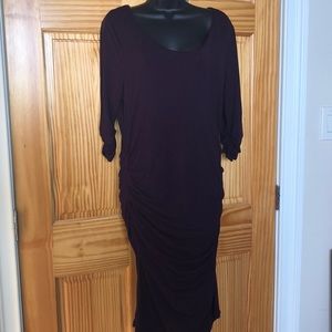 Lysee Eggplant dress with built in slimmer